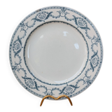 Ancienne assiette E. Bourgeois Faiences Porcelaines Cristaux