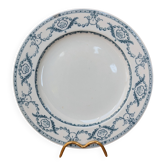 Ancienne assiette E. Bourgeois Faiences Porcelaines Cristaux