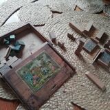 Old wooden construction set