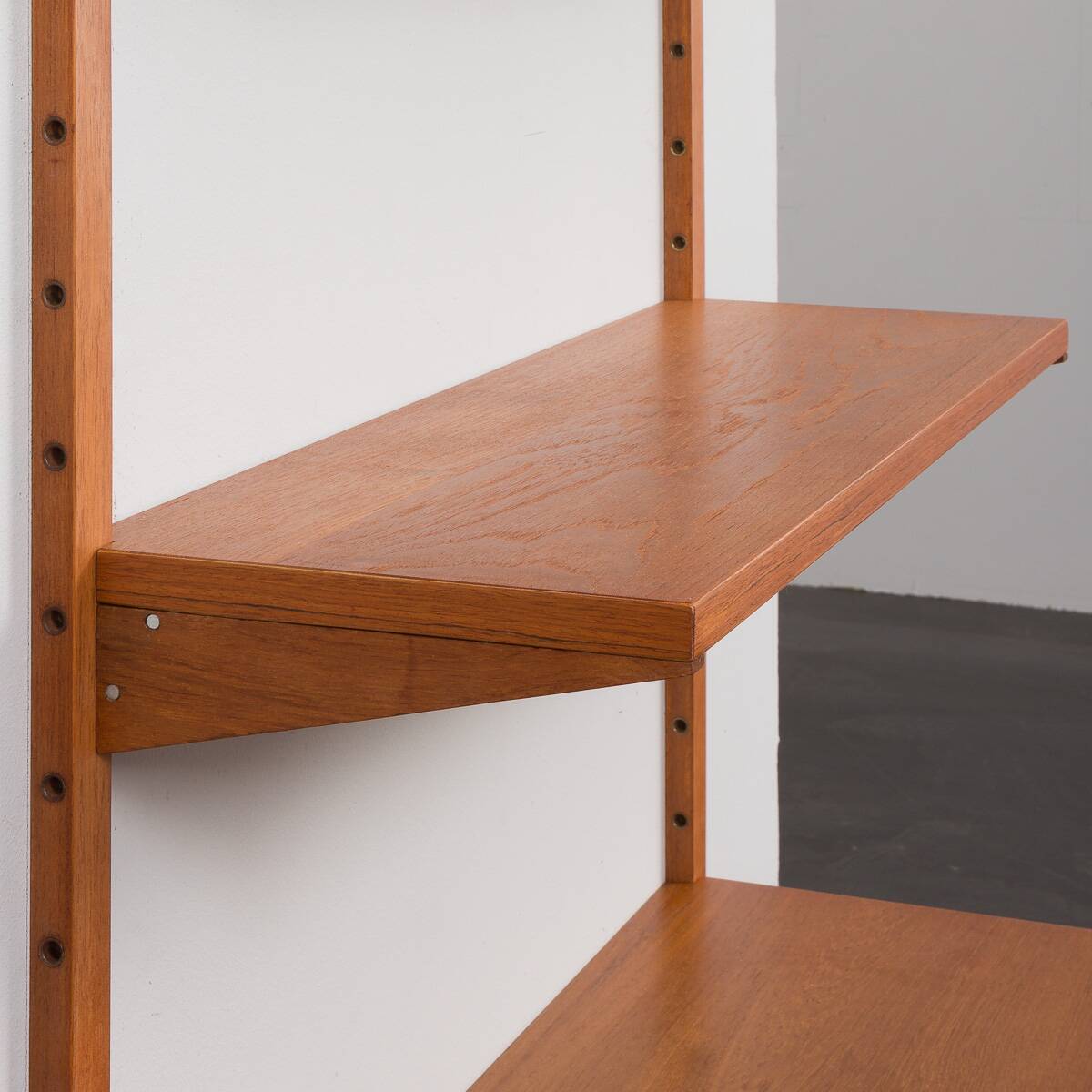 Preben Sorensen Danish teak mid century shelves by PS system Randers, 1960s
