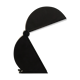 Desk lamp Disco in black plastic designed by Mario Bertorelle circa 1970