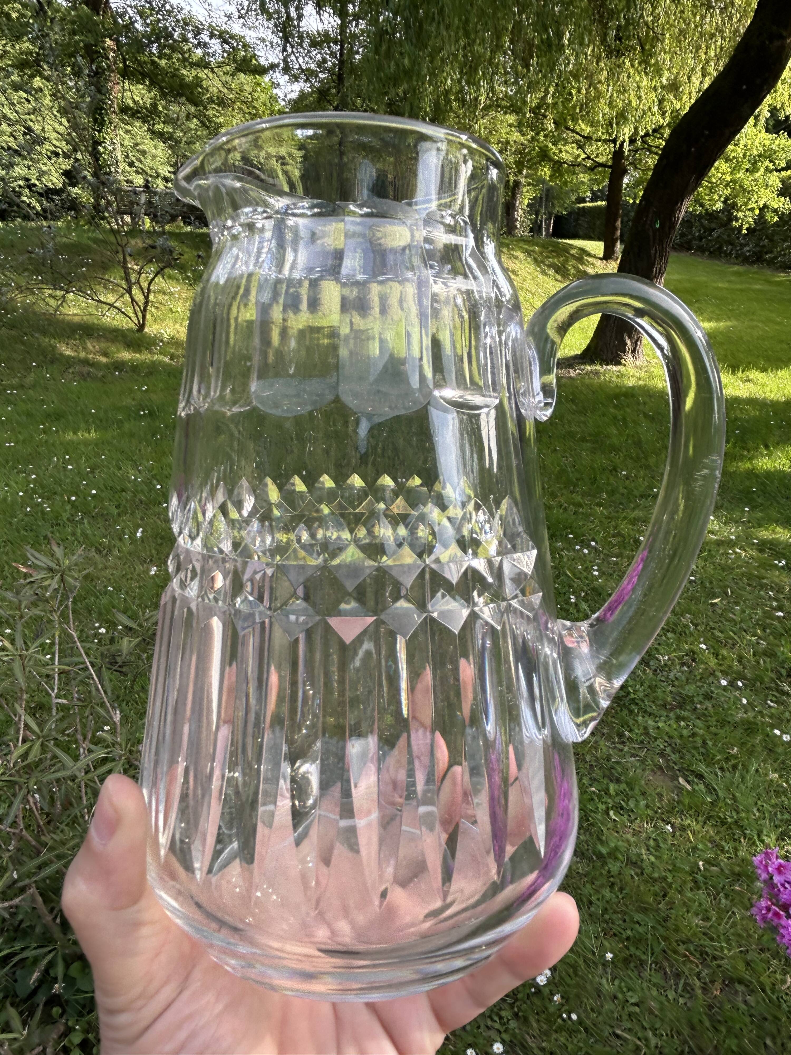 Baccarat pichet broc à eau en crislal estampillé modèle piccadilly 22,5 cm