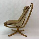 Falcon leather armchair by Sigurd Ressel for Vatne Møbler 1970s