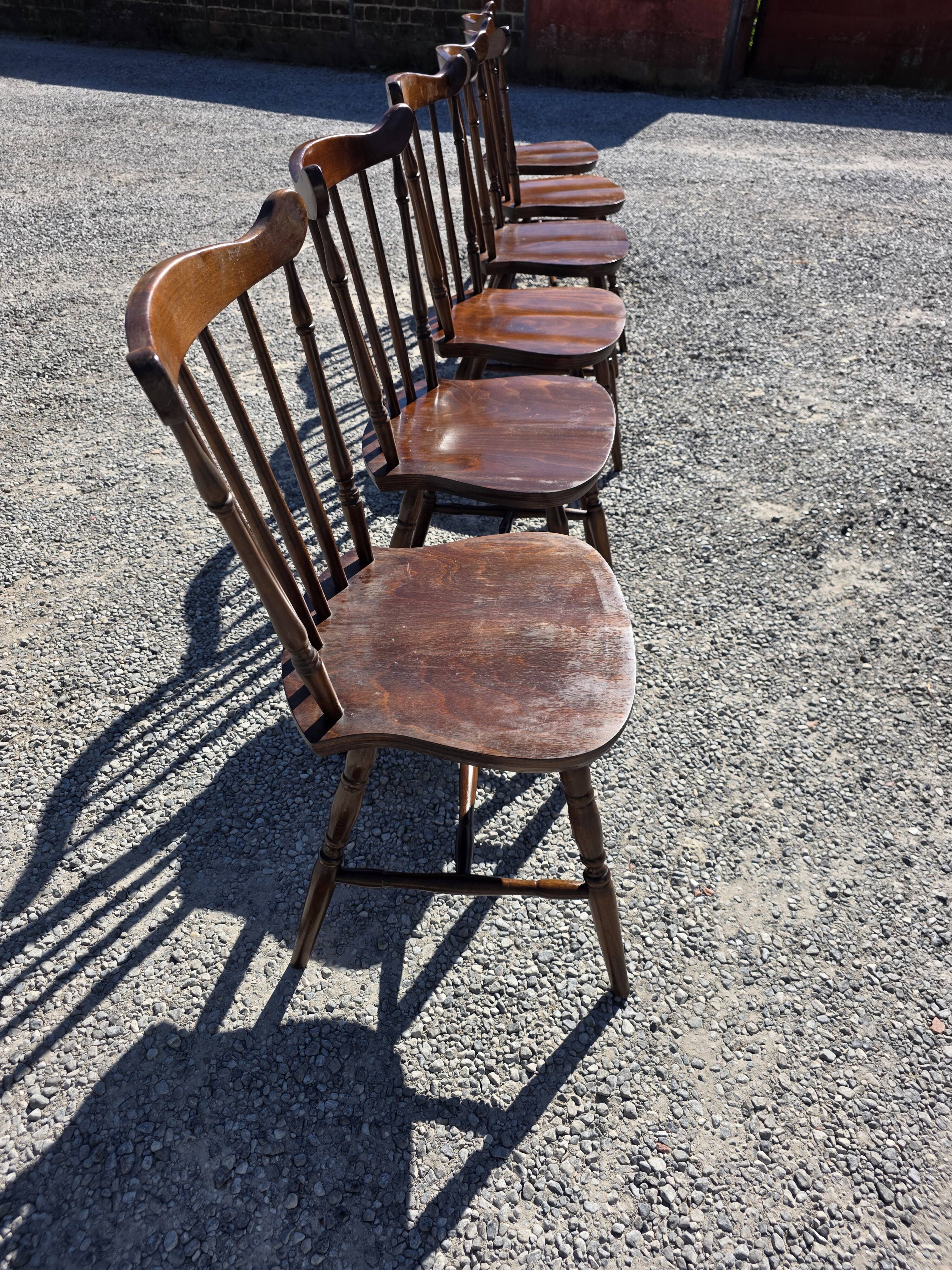 6 western beech chairs from the 1960s