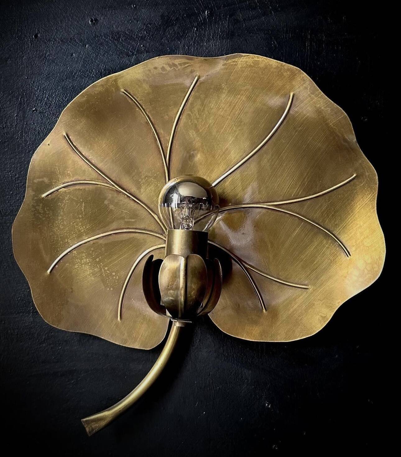 Water lily wall light