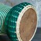 Glass vase and braided scoubidou thread 50s