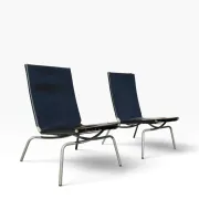 Set of 2 Crossed Legged lounge chairs by Fabiaan van Severen.