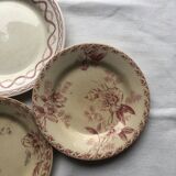 Set of 4 flat plates "Terre de Fer"