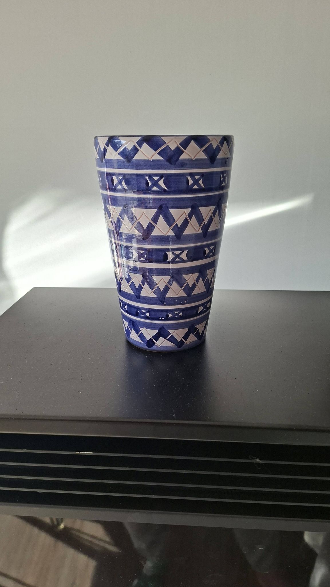 Blue and White Ceramic Decorative Vase Robert Picault