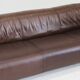 Gianfranco Frattini Sesann sofa Cassina 1970s in brown leather