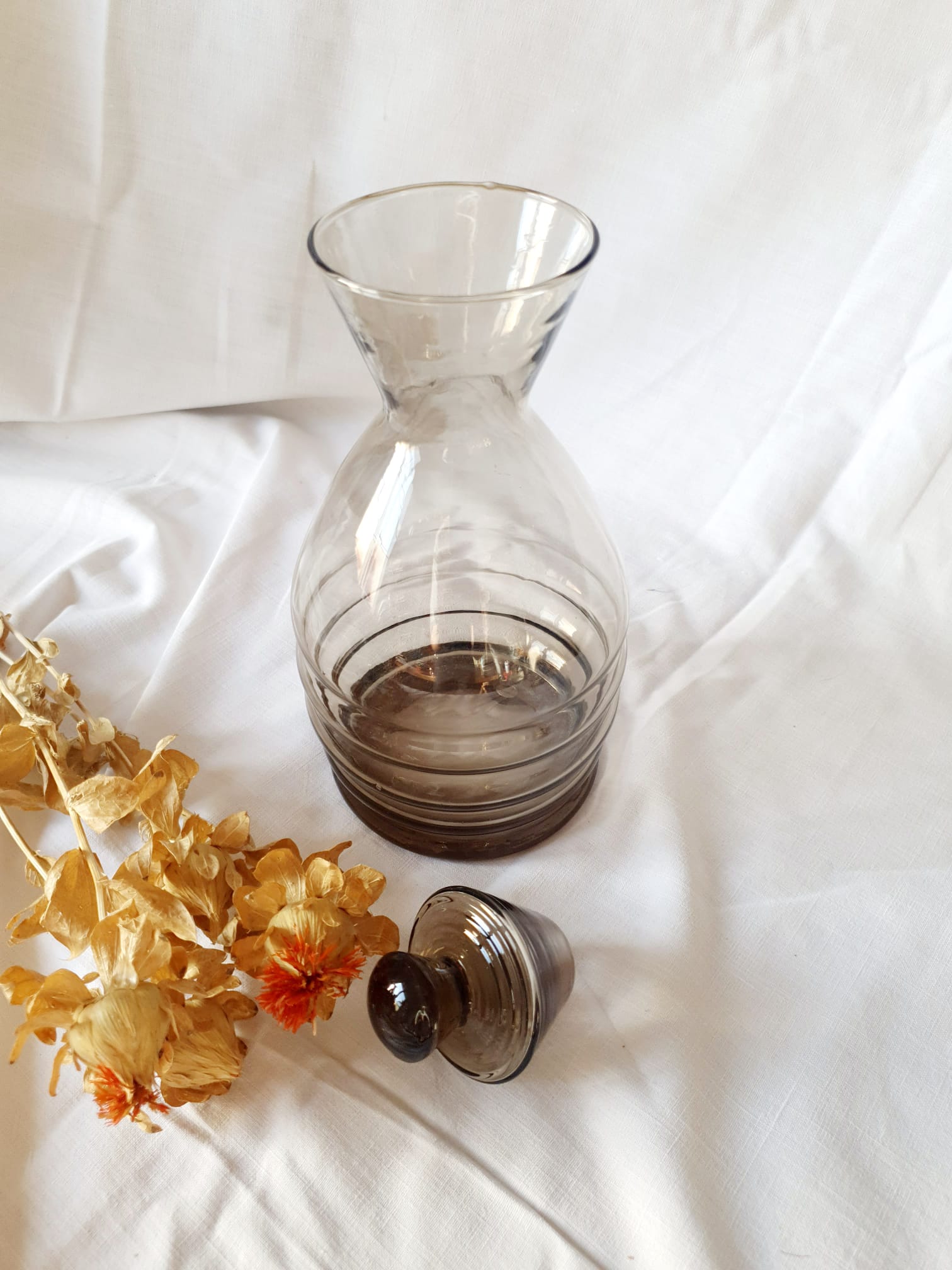 Amber Art Deco Carafe 30s