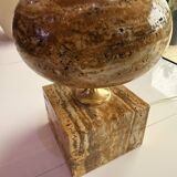 Travertine Lamp Base by Philippe Barbier, 1970s