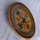 Decorative glazed earthenware plate stamped Biot, 18 cm. Vintage.