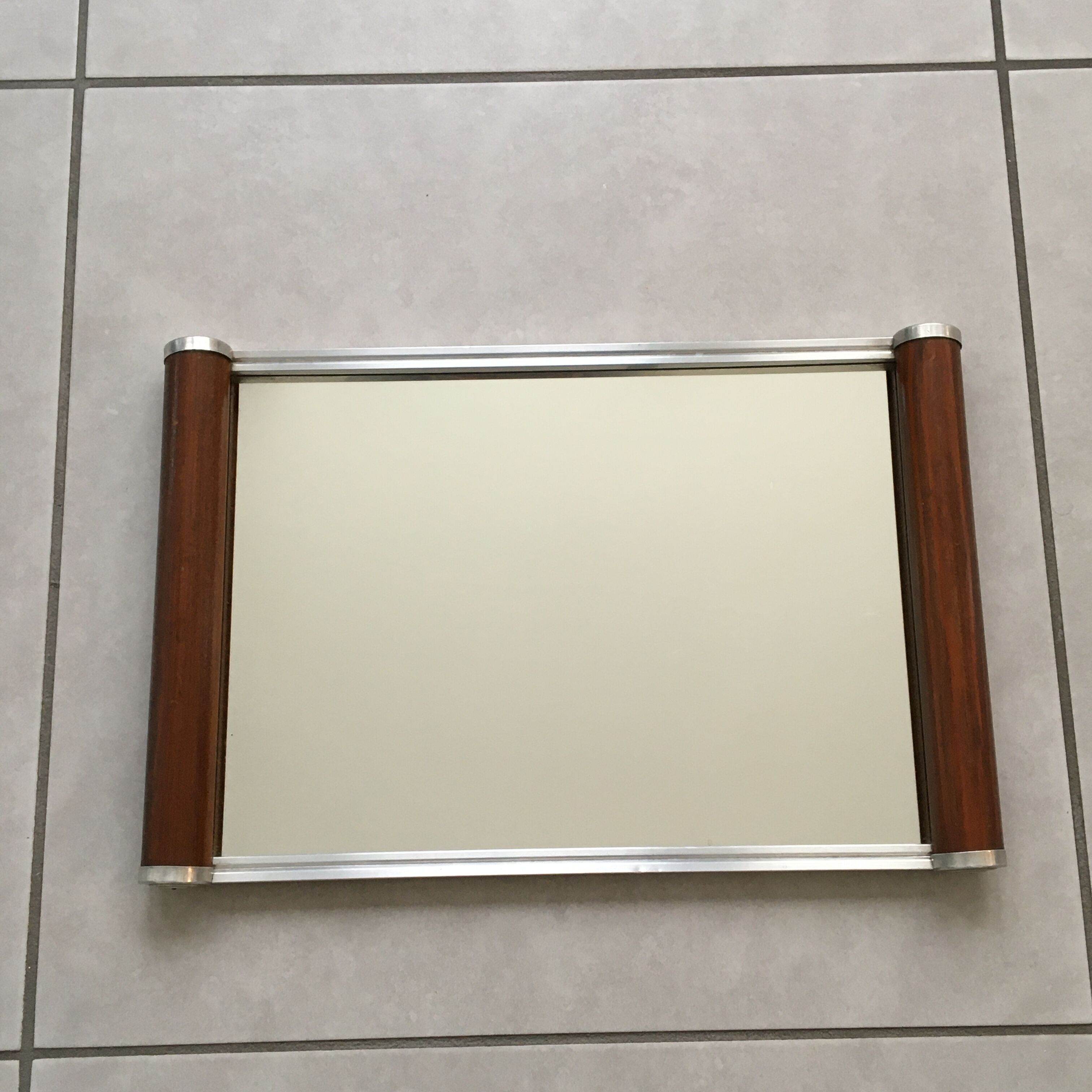 Rectangular mirror top art deco 25 x 37cm