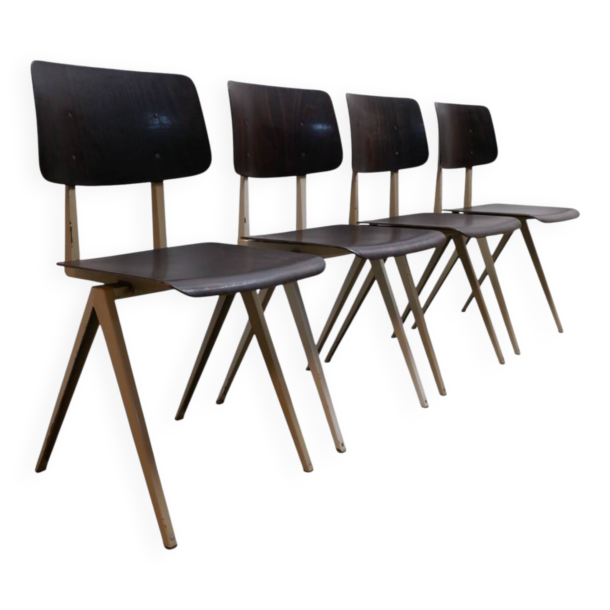 Set of 4 vintage Galvanitas chairs, 1960s