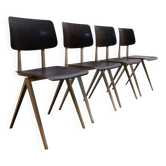 Set of 4 vintage Galvanitas chairs, 1960s