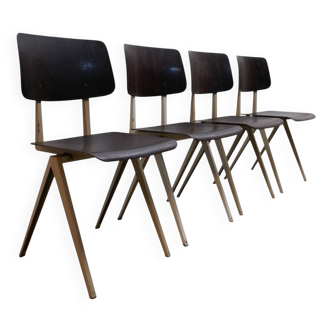 Set of 4 vintage Galvanitas chairs, 1960s