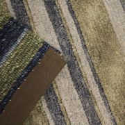 Modern green grey door mat handwoven small rug- 60x90cm