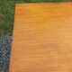 Vintage oak desk with a metallic base from the 1960s.