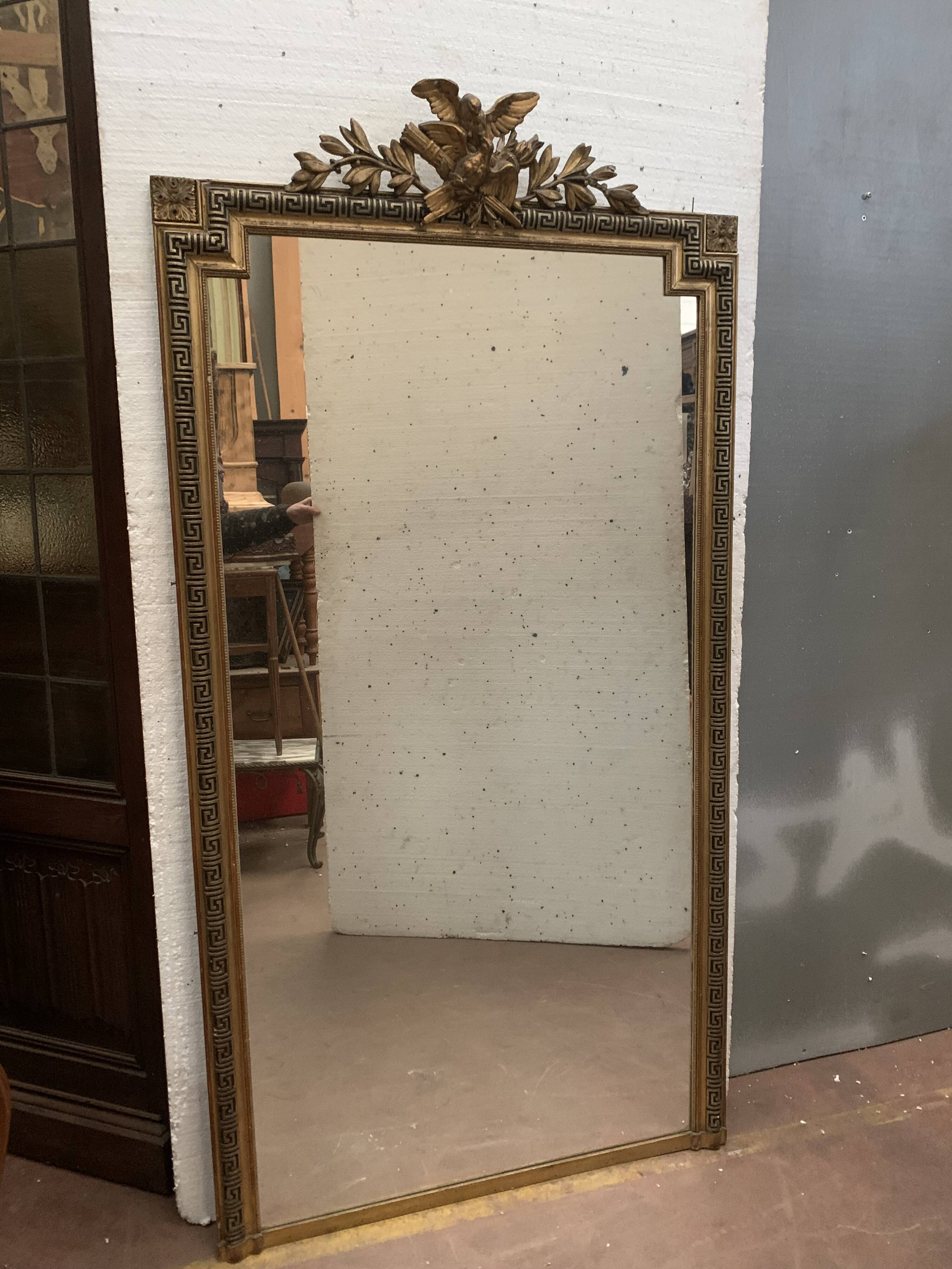 Mirror in wood and gilded stucco xix century