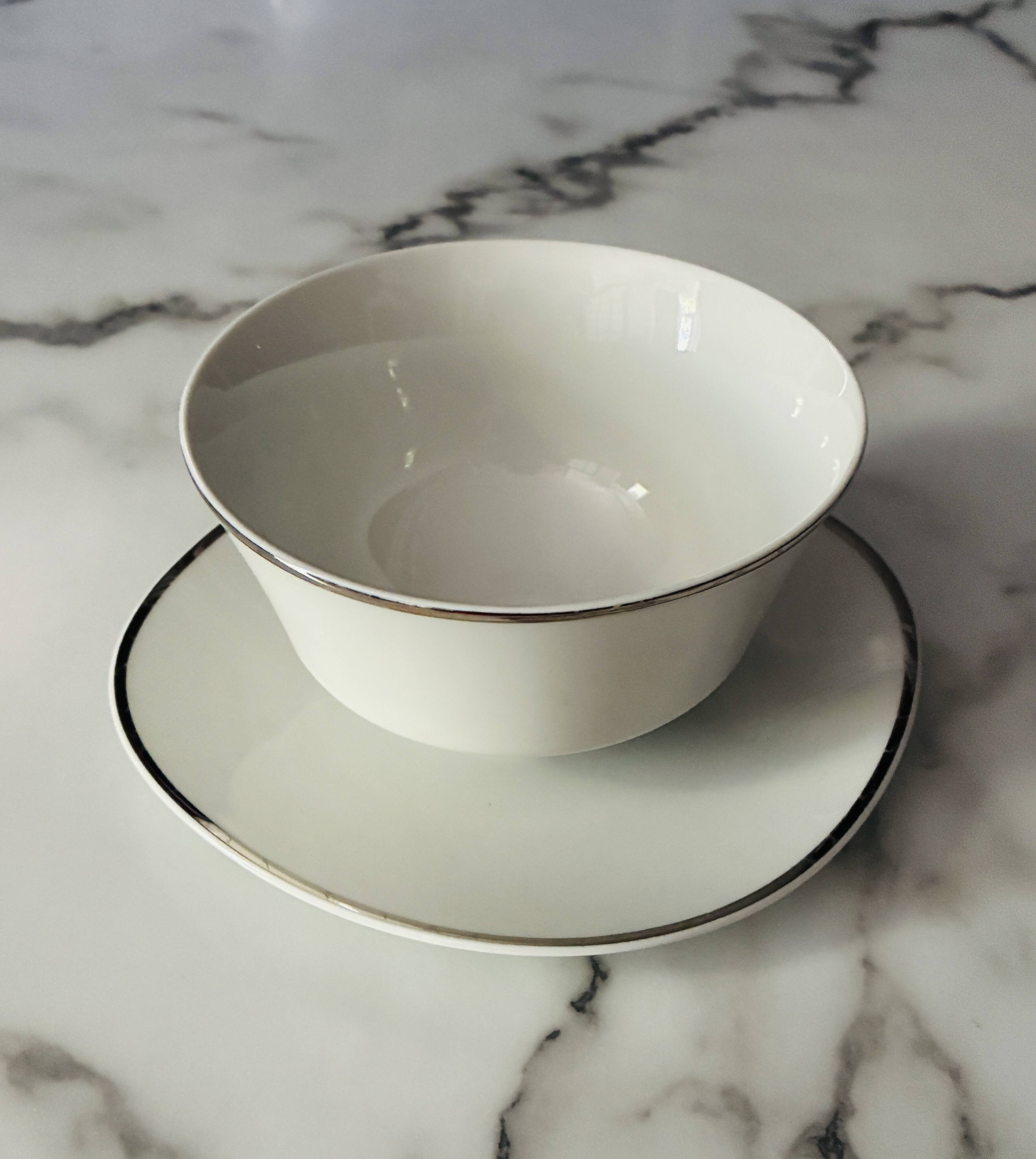 Bowl saucer porcelain Schirnding Bavaria