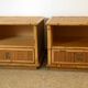 2 Vintage rattan bedside tables Dal Vera 70s Italy