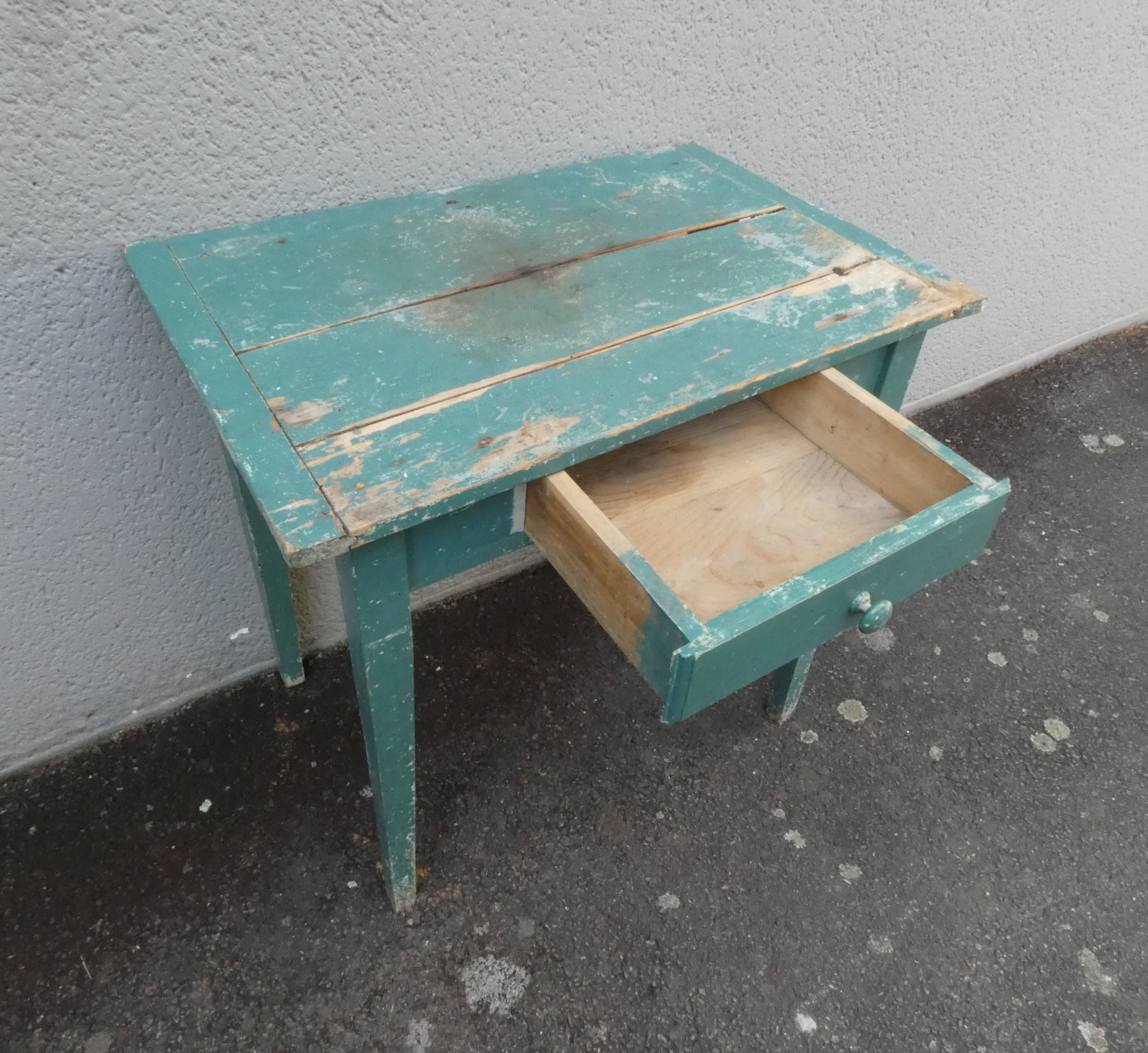 Old wooden table vintage patina