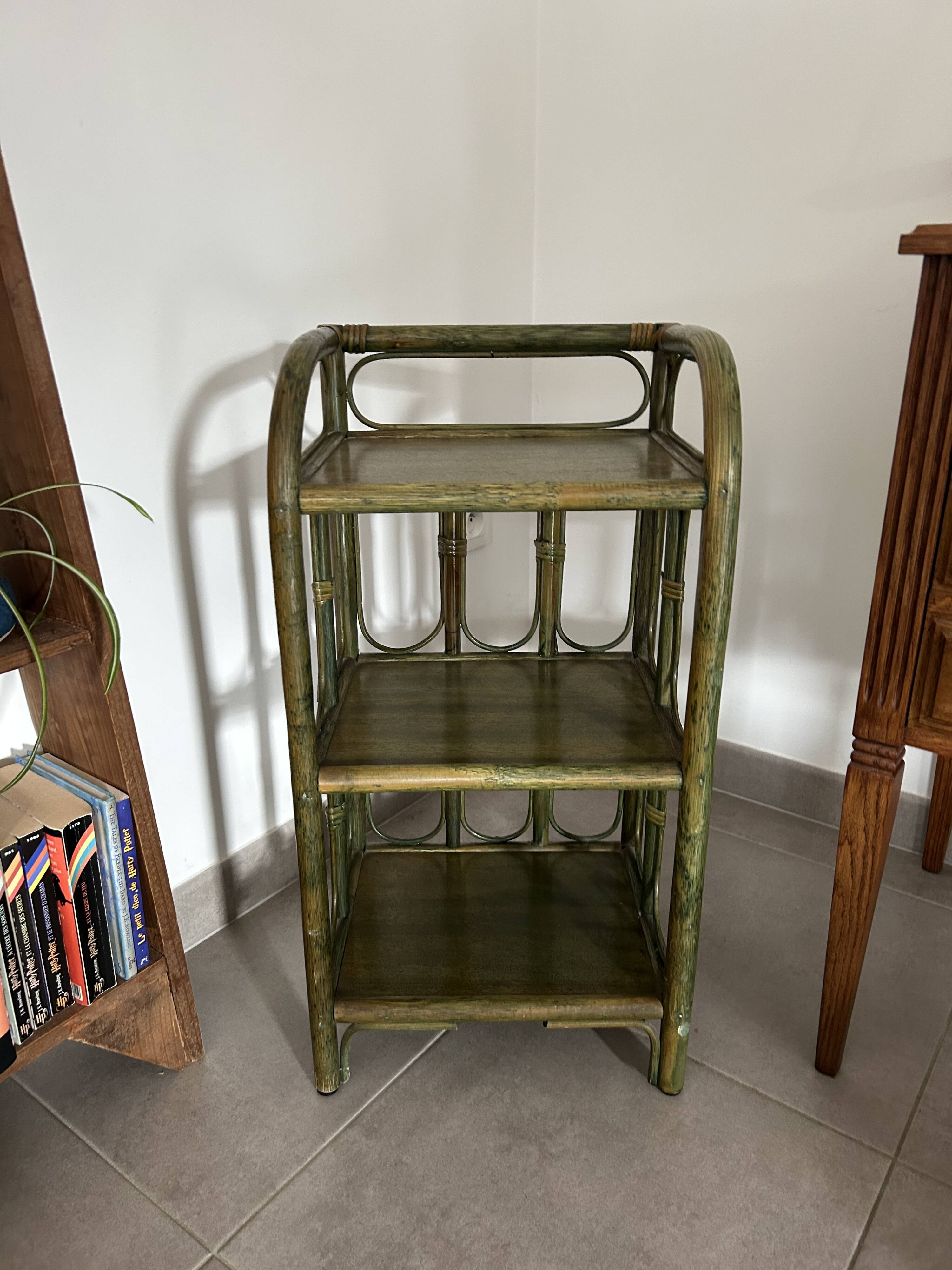 Rattan bedside table