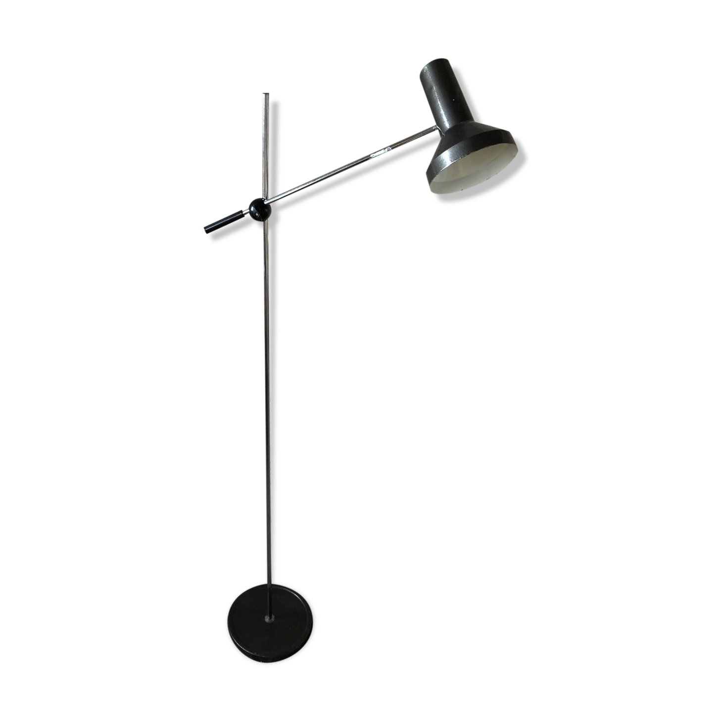 black adjustable floor lamp, 1960