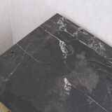 Commode  Louis Philippe en chêne foncé et marbre noir