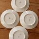 4 vintage earthenware dessert plates with floral pattern