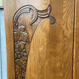 Mid-century vintage Scandinavian 1950s Parisian Art Deco wooden wardrobe