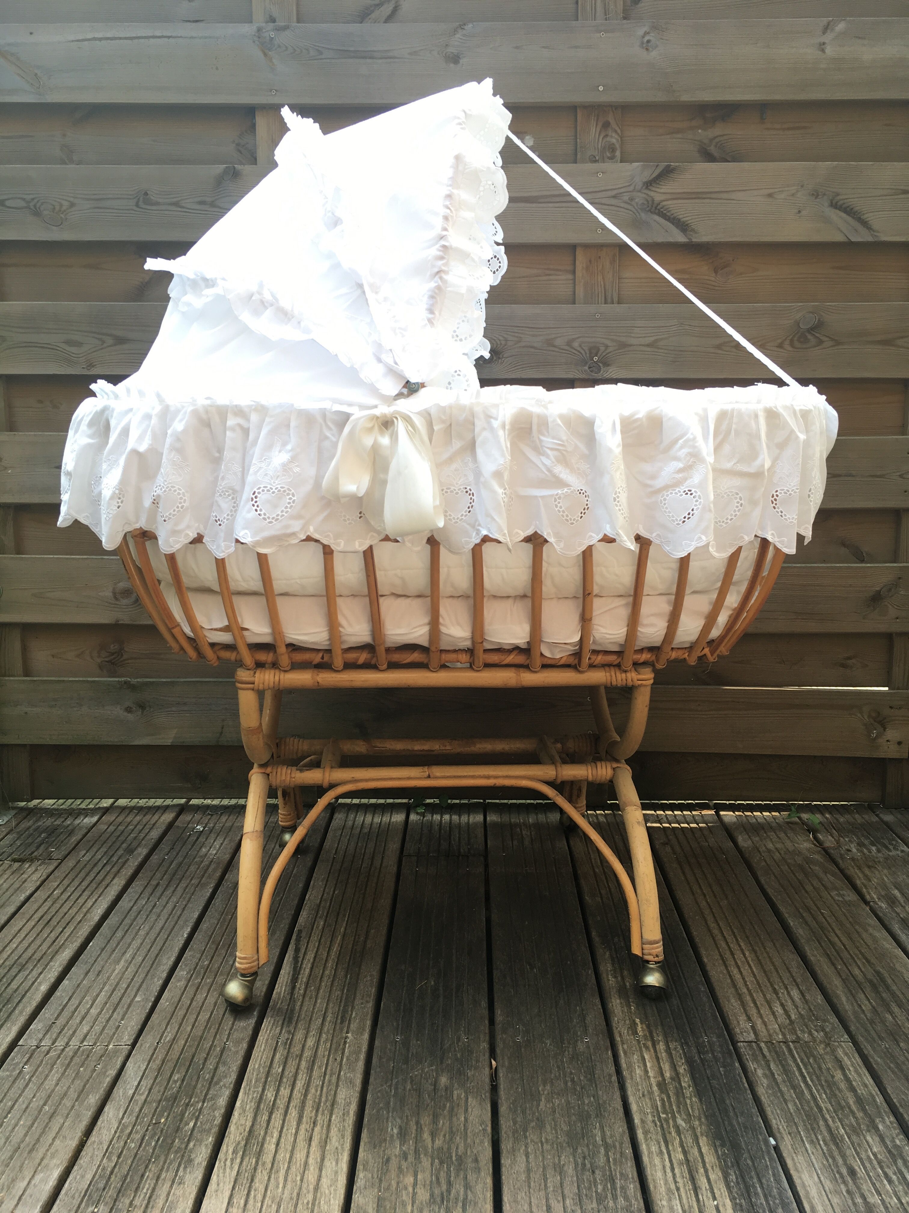 Vintage rattan basket