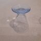 Lot de 7 petits verres à alcool en cristal très finement ciselé bleu.