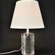 Mid-century solid crystal structured table lamp by Willem Heesen for Royal Leerdam