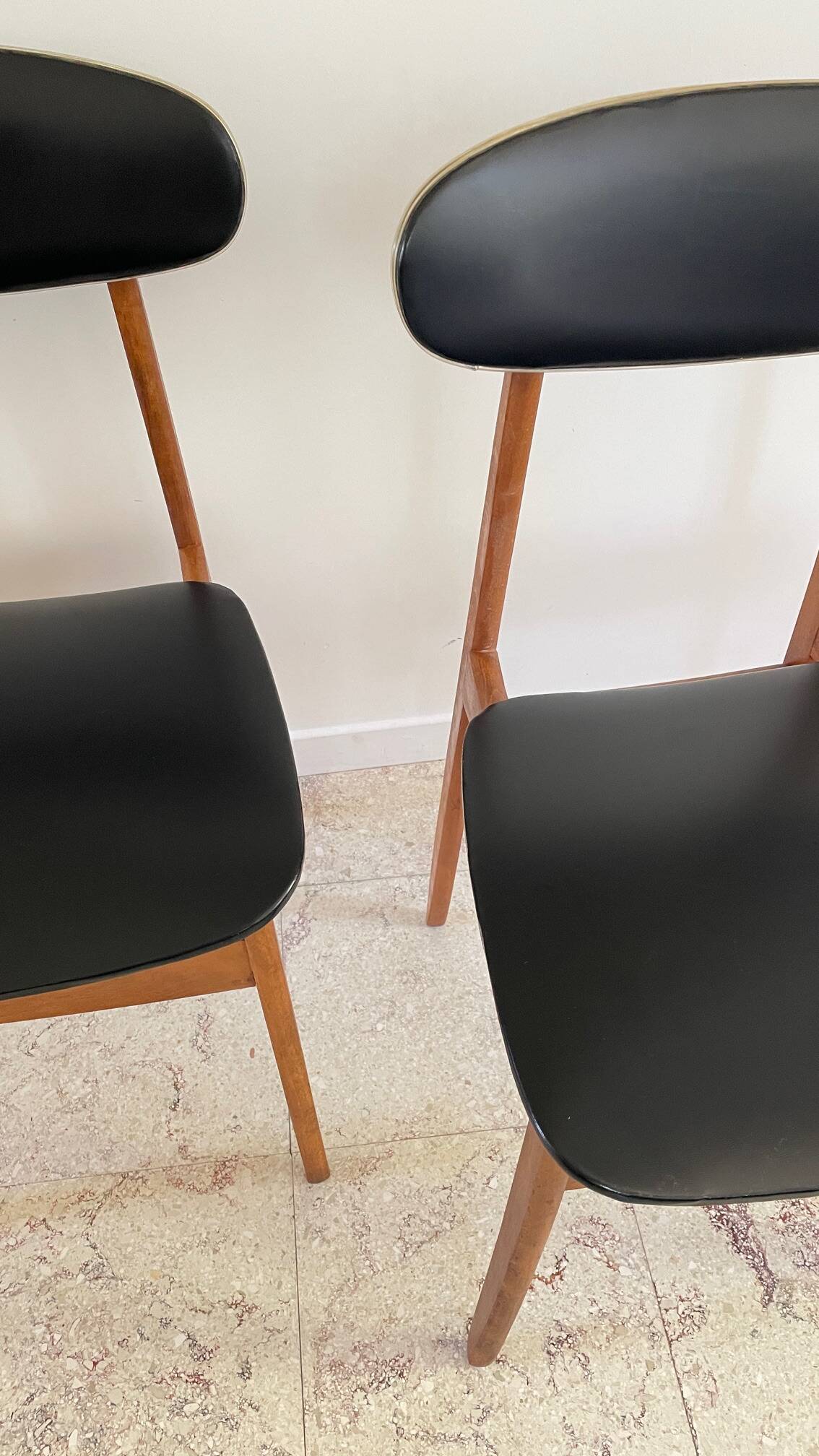 Chic vintage pair of Scandinavian chairs