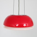 1960s Red glass hanging lamp from Italy