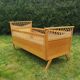 Lit bébé enfant rotin pieds compas 50 60 vintage
