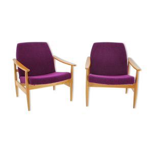 Ensemble de deux fauteuils des années 1960, Tchécoslovaquie