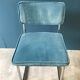 Series of 4 velvet & chrome chairs from the 90