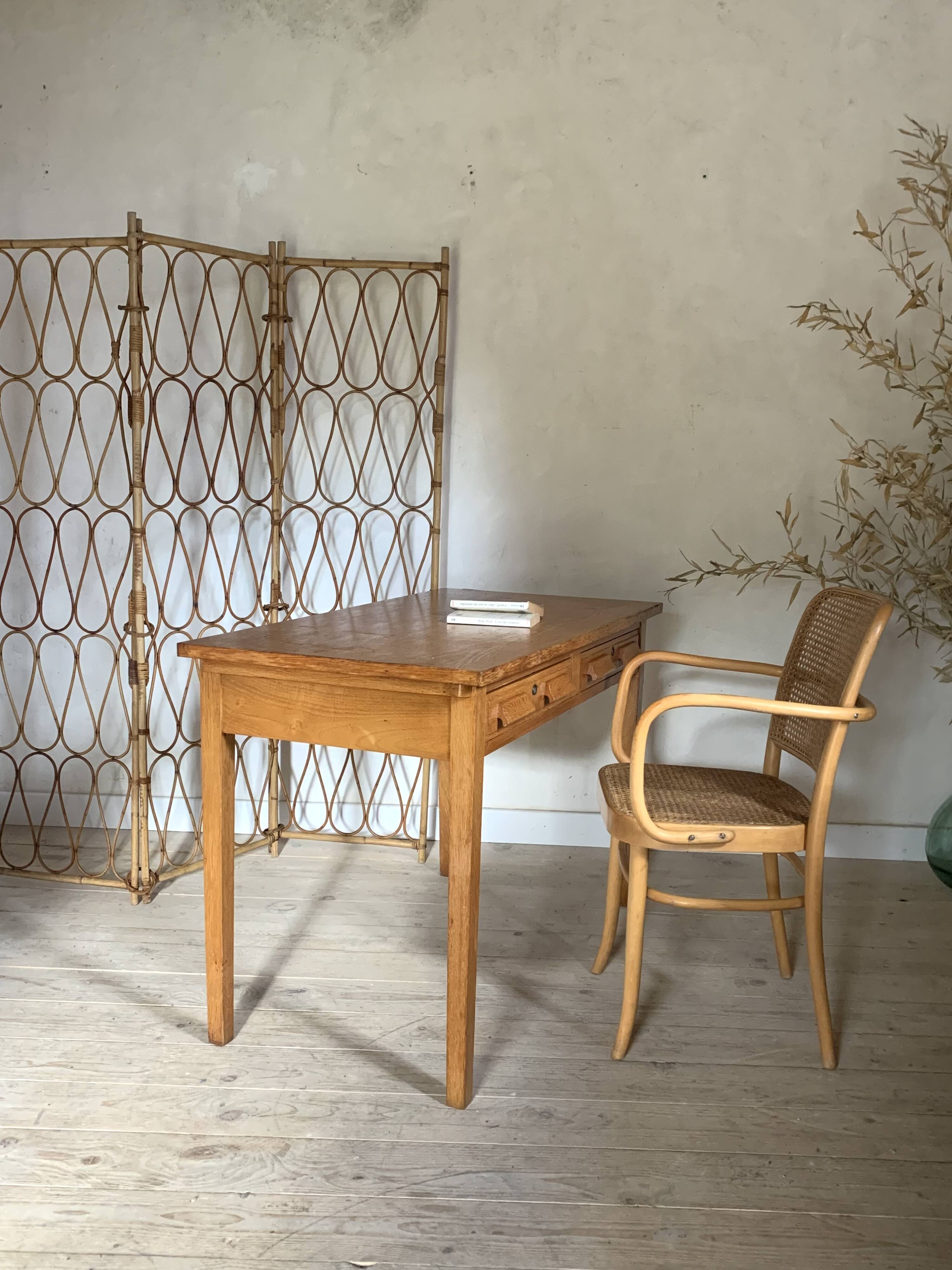 Vintage rattan screen