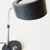 Lampe de bureau gris foncé en tôle et tôle perforée 1950 1960 vintage 50's 60's