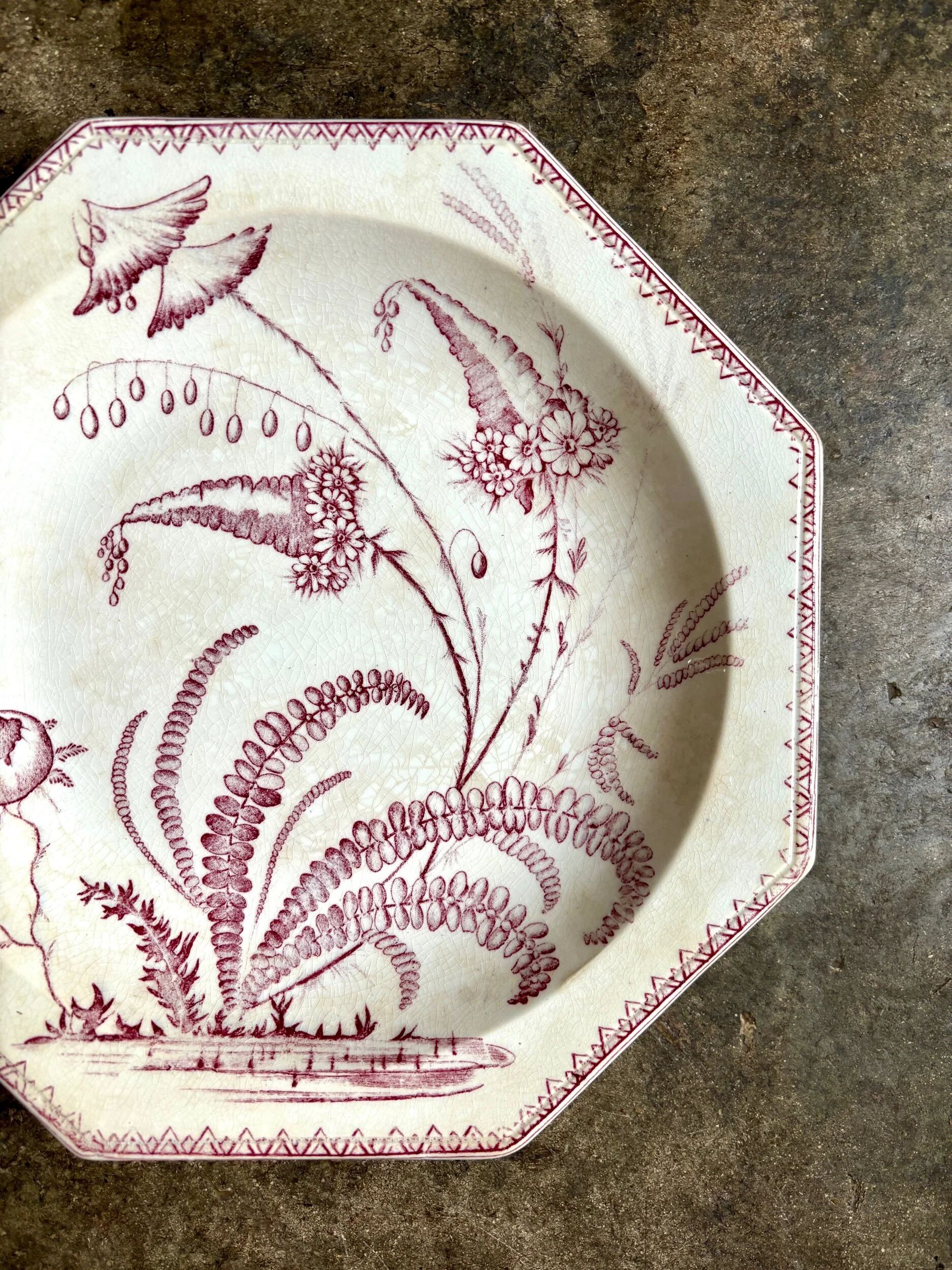 Shallow dish in Clairefontaine ironstone, "Indiana" service.