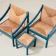 Vico Magistretti Pair of Carimate Lounge Chairs + Stool for Cassina Italy 1960s