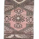 2x3 Brown & Pink Small Size Vintage Rug 52x80Cm
