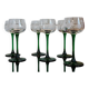 6 Alsace wine glasses art deco decor polished glass
