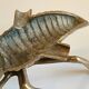 Vintage fly ashtray in patinated metal
