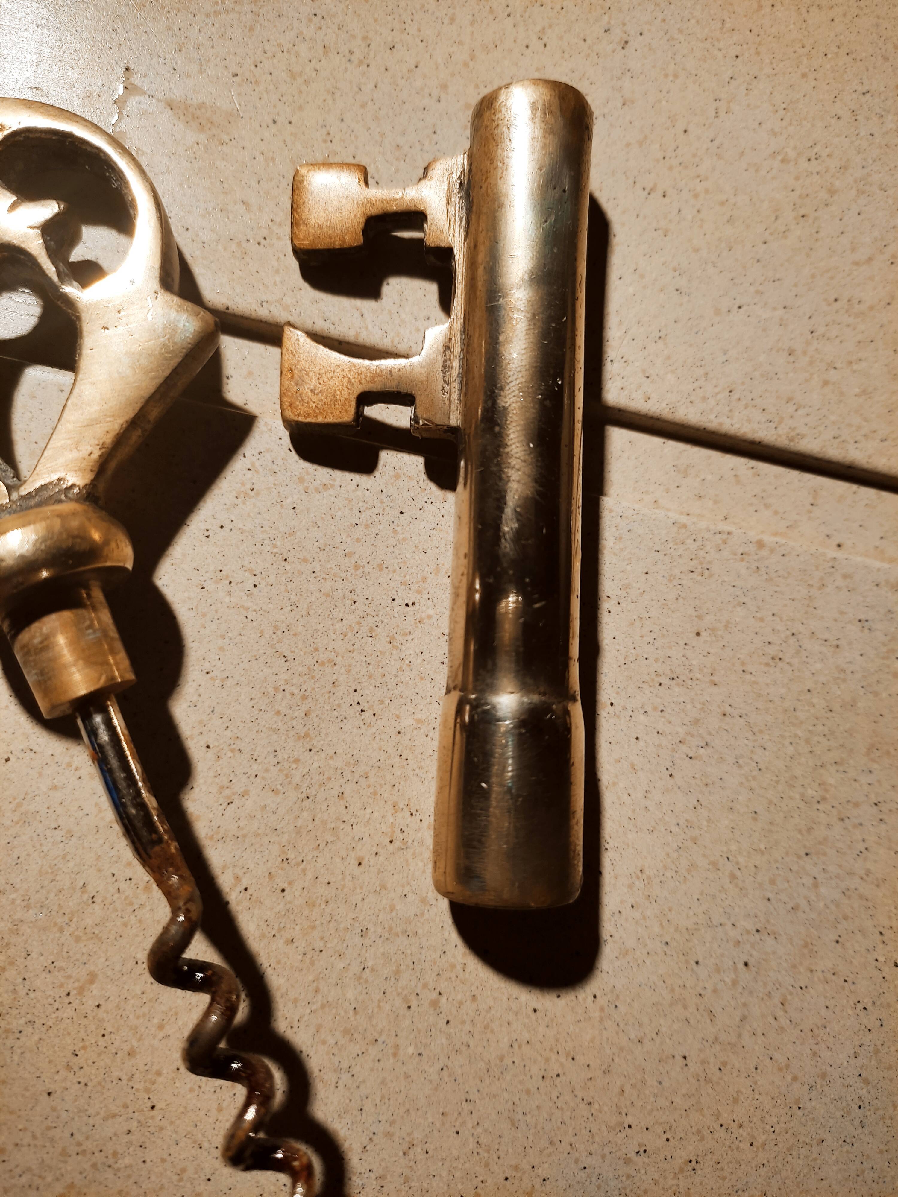 Solid brass cork key