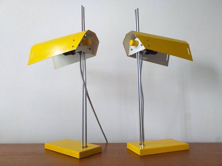 Pair of Midcentury Table Lamps Lidokov, Designed by Josef Hurka, 1970s