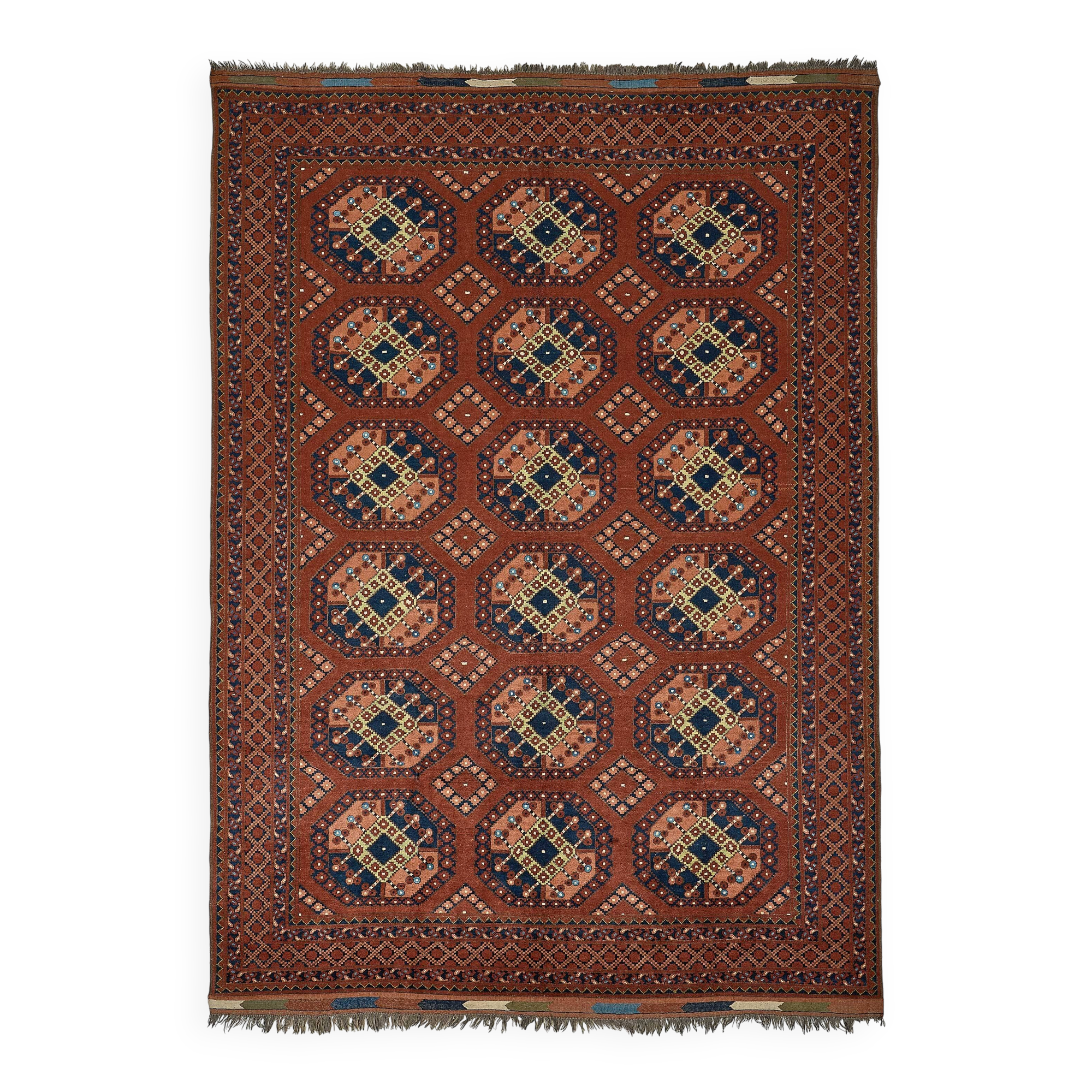 Turkish Handknotted Wool Oushak Rug 210 cm x 293 cm